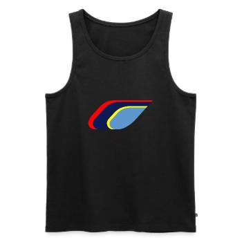 flame pts - Men's Premium Organic Tank Top - black - Front - AI Model Male 178 light (178cm)