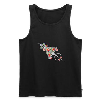 Bijoux kabyle - Débardeur bio Premium Homme - noir - Devant - AI Model Male 178 light (178cm)