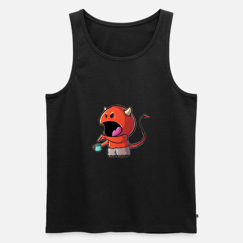 Coffee Devil - Kaffee Teufelchen - Men's Premium Organic Tank Top - black