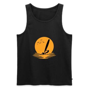 Windsurfer Planche à voile planche à voile surf - Débardeur bio Premium Homme - noir - Devant - Michal (187cm)