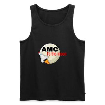 AMC to the moon Stonks - Männer Premium Bio Tank Top - Schwarz - Vorne - AI Model Male 178 light (178cm)