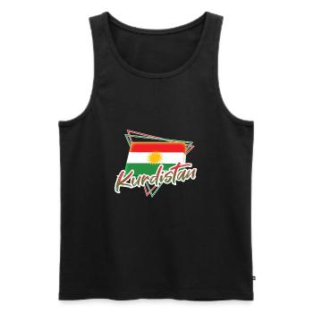 Kurdistan - Débardeur bio Premium Homme - noir - Devant - AI Model Male 178 light (178cm)