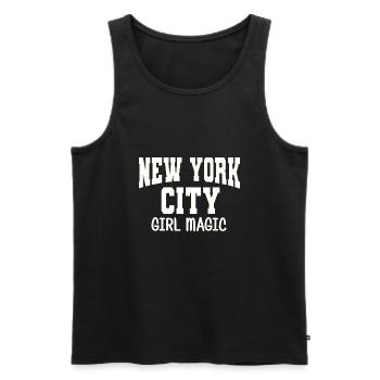 New York City GIRL Magic: New York City Girl Top - Men's Premium Organic Tank Top - black - Front - AI Model Male 178 light (178cm)