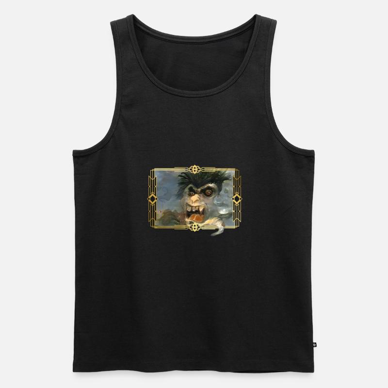 Das Grauen - Männer Premium Bio Tank Top - Schwarz