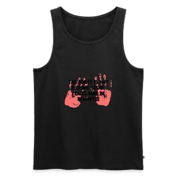 Les toilettes ne sont pas une scène de crime. - Débardeur bio Premium Homme - noir - Devant - AI Model Male 178 light (178cm)