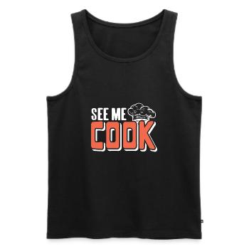 Se Me Cook T-Shirt génial pour les cuisiniers cadeau cadeau - Débardeur bio Premium Homme - noir - Devant - AI Model Male 178 light (178cm)