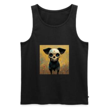 Dog Skull Skull Skull - Men's Premium Organic Tank Top - black - Front - AI Model Male 178 light (178cm)