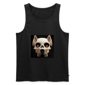 Dog Skull Skull Skull - Men's Premium Organic Tank Top - black - Front - AI Model Male 178 light (178cm)