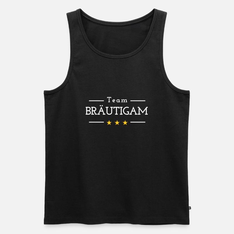 Team Bräutigam - Männer Premium Bio Tank Top - Schwarz