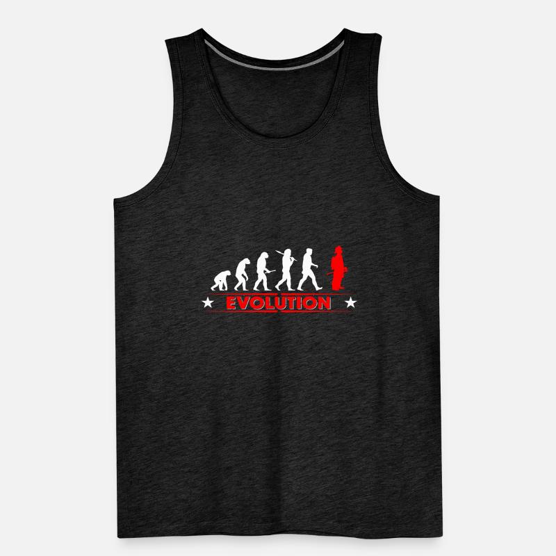Fire evolution - red/white Men's Premium Organic Tank Top