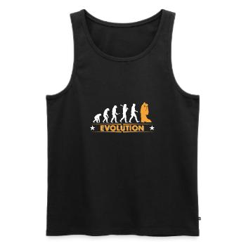 Hochzeit - Evolution - Männer Premium Bio Tank Top - Schwarz - Vorne - AI Model Male 178 light (178cm)
