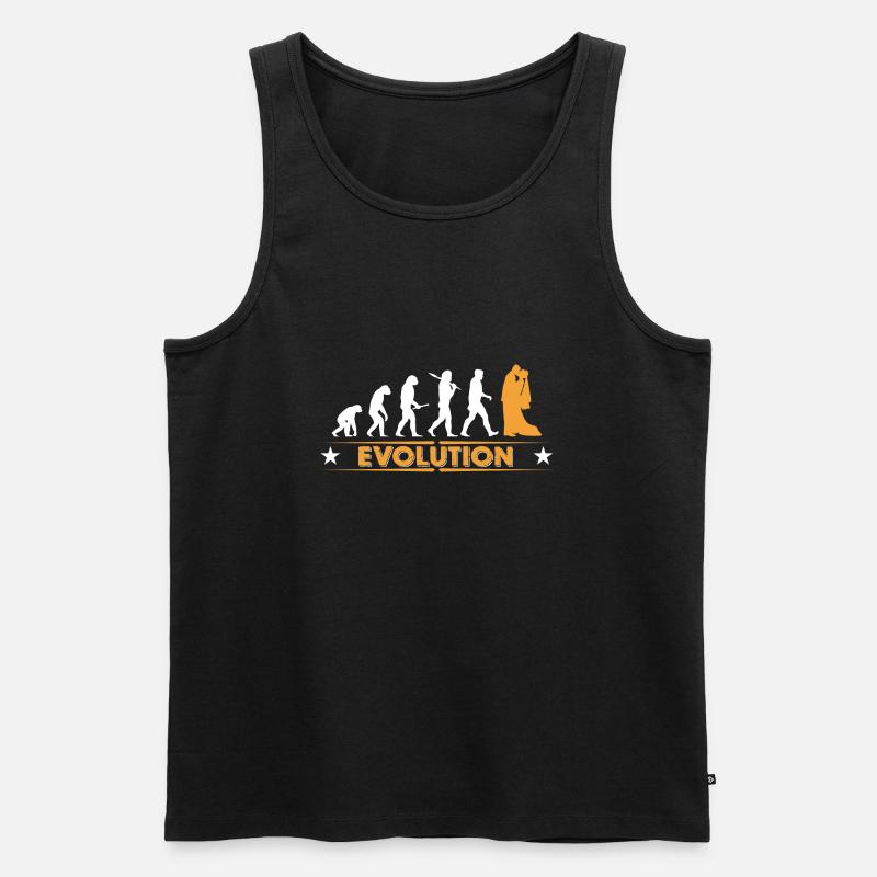 Wedding - evolution - Men's Premium Organic Tank Top - black