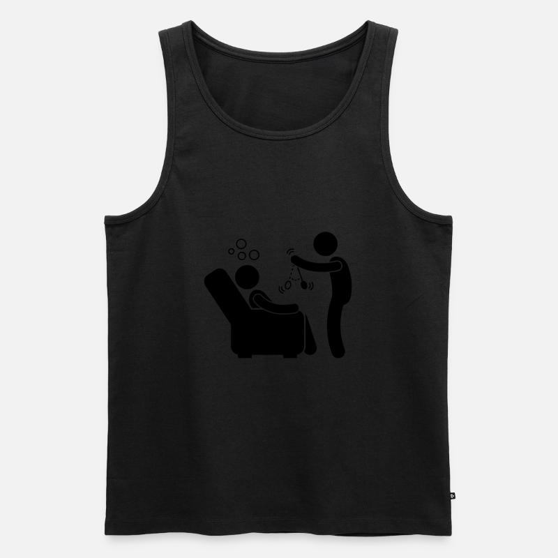 Hypnose - Hypnotisch - Männer Premium Bio Tank Top - Schwarz