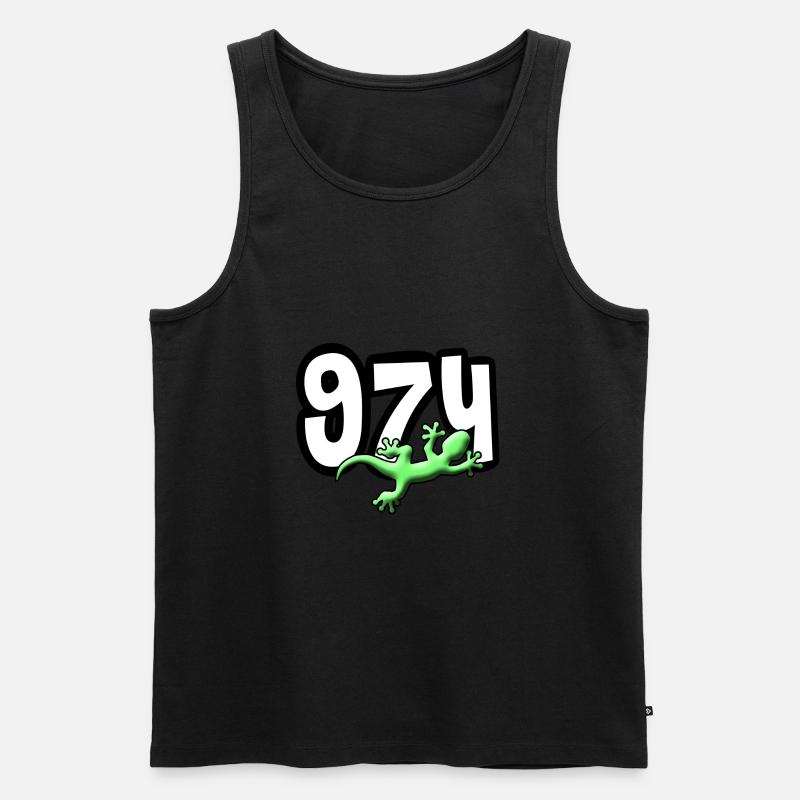 974 Gecko - Männer Premium Bio Tank Top - Schwarz