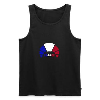croissant france - Débardeur bio Premium Homme - noir - Devant - Michal (187cm)