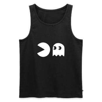 ghost - Männer Premium Bio Tank Top - Schwarz - Vorne - AI Model Male 178 light (178cm)