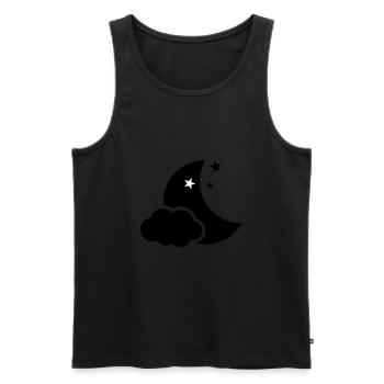 Stars and Moon Moon and Star - Men's Premium Organic Tank Top - black - Front - AI Model Male 178 light (178cm)