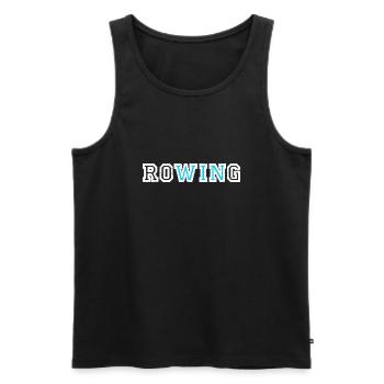 Row Rowing Rudern Ruder Sport Aviron Win - Männer Premium Bio Tank Top - Schwarz - Vorne - AI Model Male 178 light (178cm)
