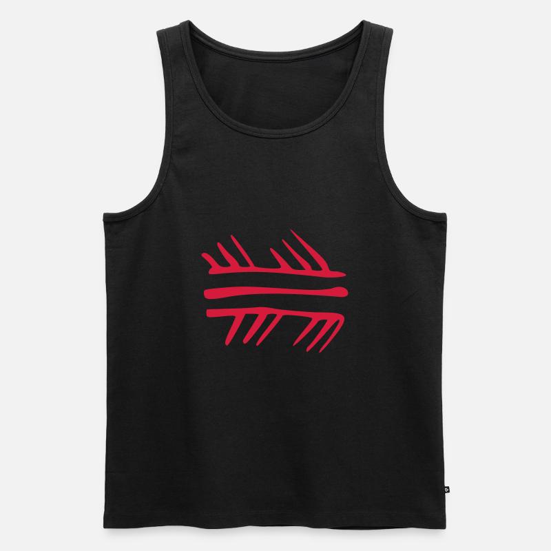 petroglyphe muster - Männer Premium Bio Tank Top - Schwarz