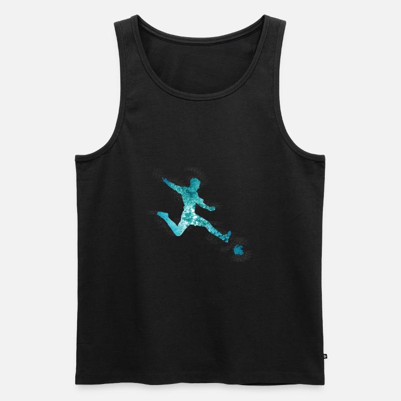 Fußball - Männer Premium Bio Tank Top - Schwarz