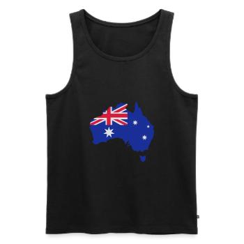 Australien - Männer Premium Bio Tank Top - Schwarz - Vorne - AI Model Male 178 light (178cm)