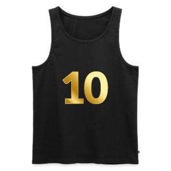 10 Anniversary Birthday, Anniversary Gift Anniversary - Men's Premium Organic Tank Top - black - Front - AI Model Male 178 light (178cm)