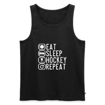 Mangez Sommeil Hockey Repeat Silhouette Gift - Débardeur bio Premium Homme - noir - Devant - Michal (187cm)