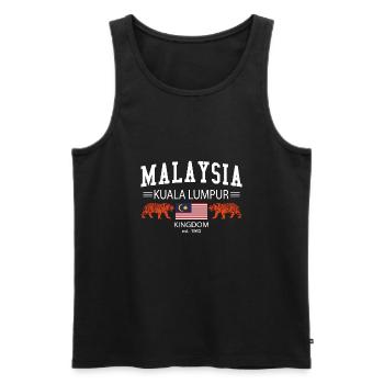 Malaysia - Männer Premium Bio Tank Top - Schwarz - Vorne - AI Model Male 178 light (178cm)