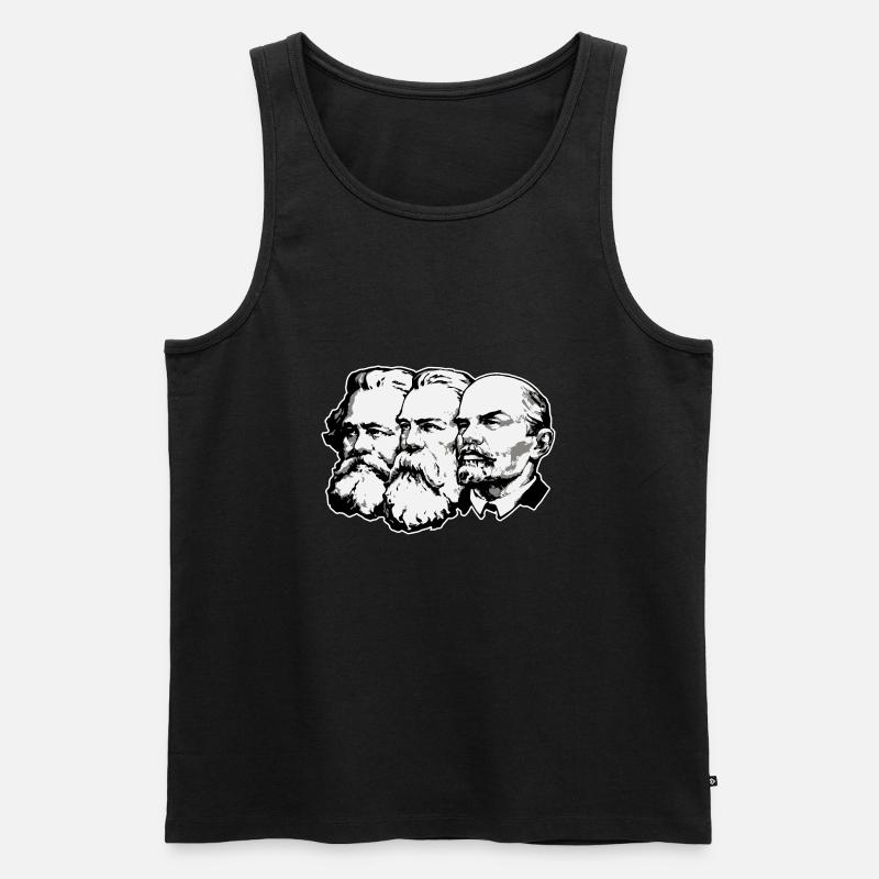 Marx – Engels – Lenin - Männer Premium Bio Tank Top - Schwarz