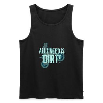 All I Need Is Dirt - MX - Männer Premium Bio Tank Top - Schwarz - Vorne - Michal (187cm)