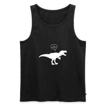 Dinosaure Dino Dinosaur - Débardeur bio Premium Homme - noir - Devant - AI Model Male 178 light (178cm)