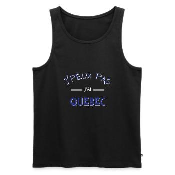 j'peux pas j'ai quebec - Débardeur bio Premium Homme - noir - Devant - AI Model Male 178 light (178cm)