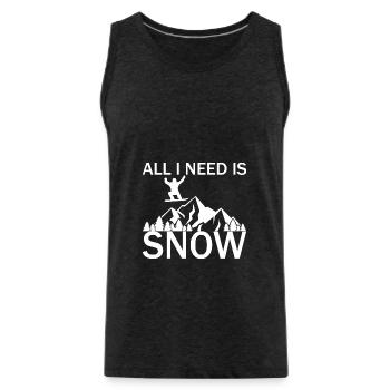 Snowboard Snowboarder - Débardeur bio Premium Homme - charbon - Devant - Alexander (188cm)