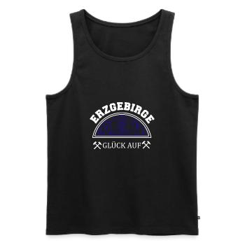 Tradition im Erzgebirge - Männer Premium Bio Tank Top - Schwarz - Vorne - Michal (187cm)