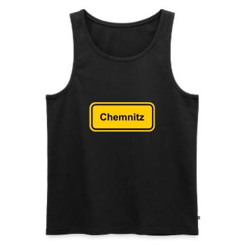 Ortsschild Chemnitz Ort Schild Ortstafel - Männer Premium Bio Tank Top - Schwarz - Vorne - AI Model Male 178 light (178cm)