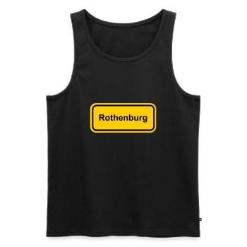 Ortsschild Rothenburg Ort Schild Ortstafel Schrift - Männer Premium Bio Tank Top - Schwarz - Vorne - Michal (187cm)