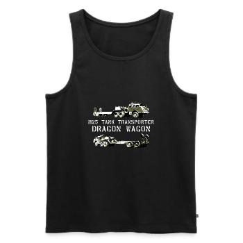 AVM Dragon Wagon M25 TANK TRANSPORTER US Seconde Guerre mondiale - Débardeur bio Premium Homme - noir - Devant - AI Model Male 178 light (178cm)