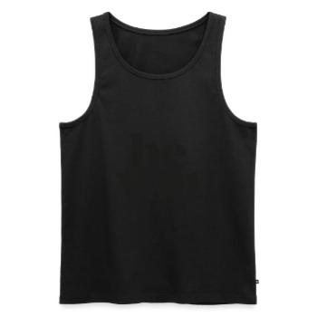 Sei du selbst! - Männer Premium Bio Tank Top - Schwarz - Vorne - AI Model Male 178 light (178cm)