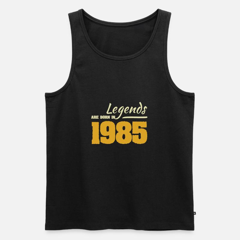 1985 - Männer Premium Bio Tank Top - Schwarz