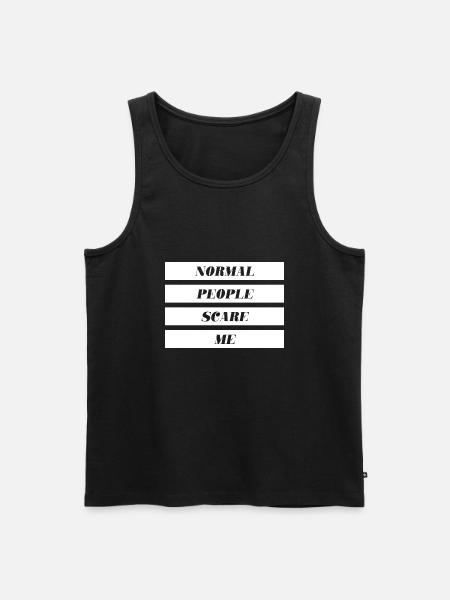 les gens normaux me font peur - Débardeur bio Premium Homme - noir