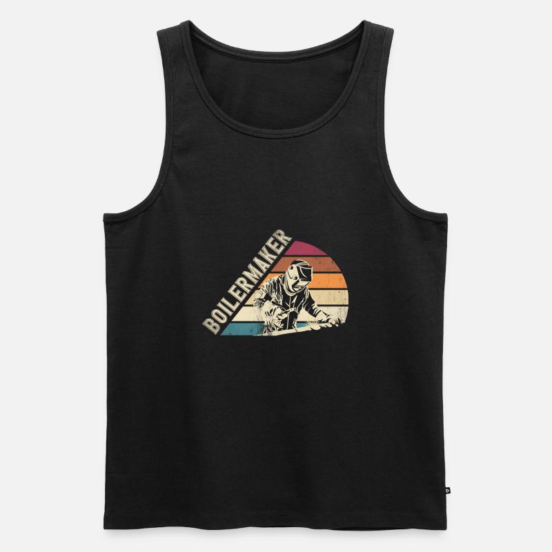 Boilermaker Silhouette - Männer Premium Bio Tank Top - Schwarz