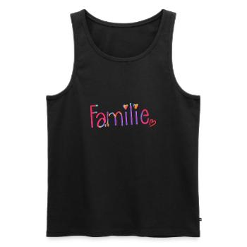 Familie Brush Herz - Männer Premium Bio Tank Top - Schwarz - Vorne - Michal (187cm)