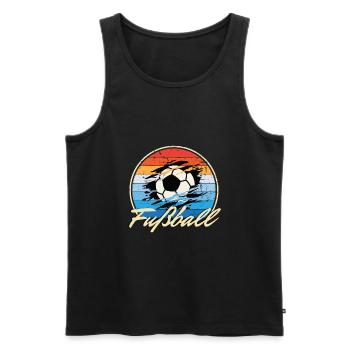Fußball Vintage Retro Style Geburtstags Geschenk - Männer Premium Bio Tank Top - Schwarz - Vorne - AI Model Male 178 light (178cm)