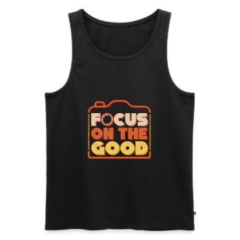 Photographer Photography Focus On The Good Camera - Männer Premium Bio Tank Top - Schwarz - Vorne - AI Model Male 178 light (178cm)