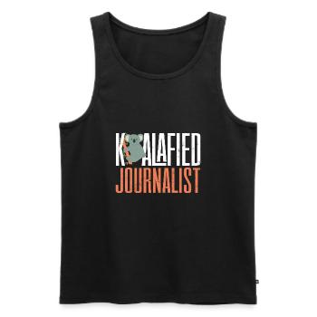 Journalist Journalism Koalafied Journalist - Men's Premium Organic Tank Top - black - Front - Michal (187cm)