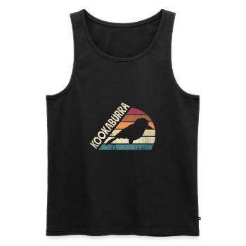 Kookaburra Birder Birdwatcher Ornithology - Men's Premium Organic Tank Top - black - Front - AI Model Male 178 light (178cm)