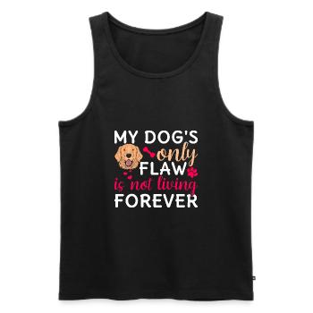Golden Retriever Dog's Only Flaw Funny Graphics - Men's Premium Organic Tank Top - black - Front - Michal (187cm)