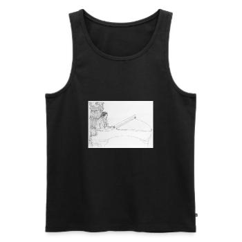Pianist Antimo Magnotta in V&A Museum - Men's Premium Organic Tank Top - black - Front - AI Model Male 178 light (178cm)