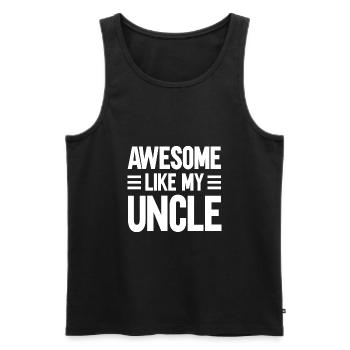 Brillant comme mon oncle - Débardeur bio Premium Homme - noir - Devant - Michal (187cm)