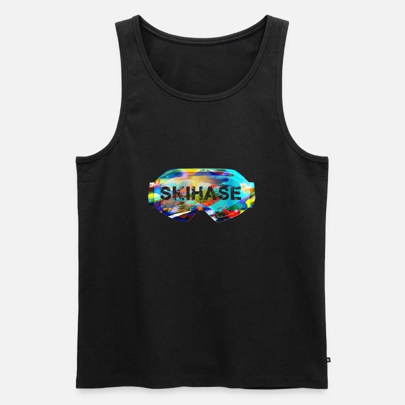 skihase,graffiti,skibrille - Männer Premium Bio Tank Top - Schwarz